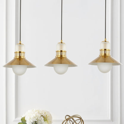Colin Adjustable Iron/Glass Retro Hurricane Led Pendant