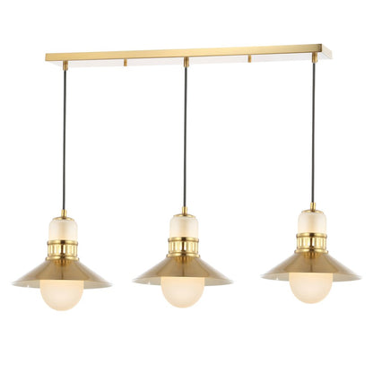 Colin Adjustable Iron/Glass Retro Hurricane Led Pendant