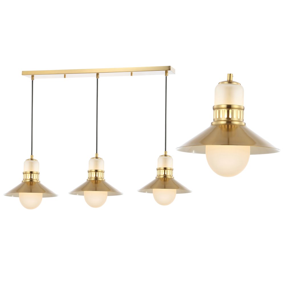 Colin Adjustable Iron/Glass Retro Hurricane Led Pendant