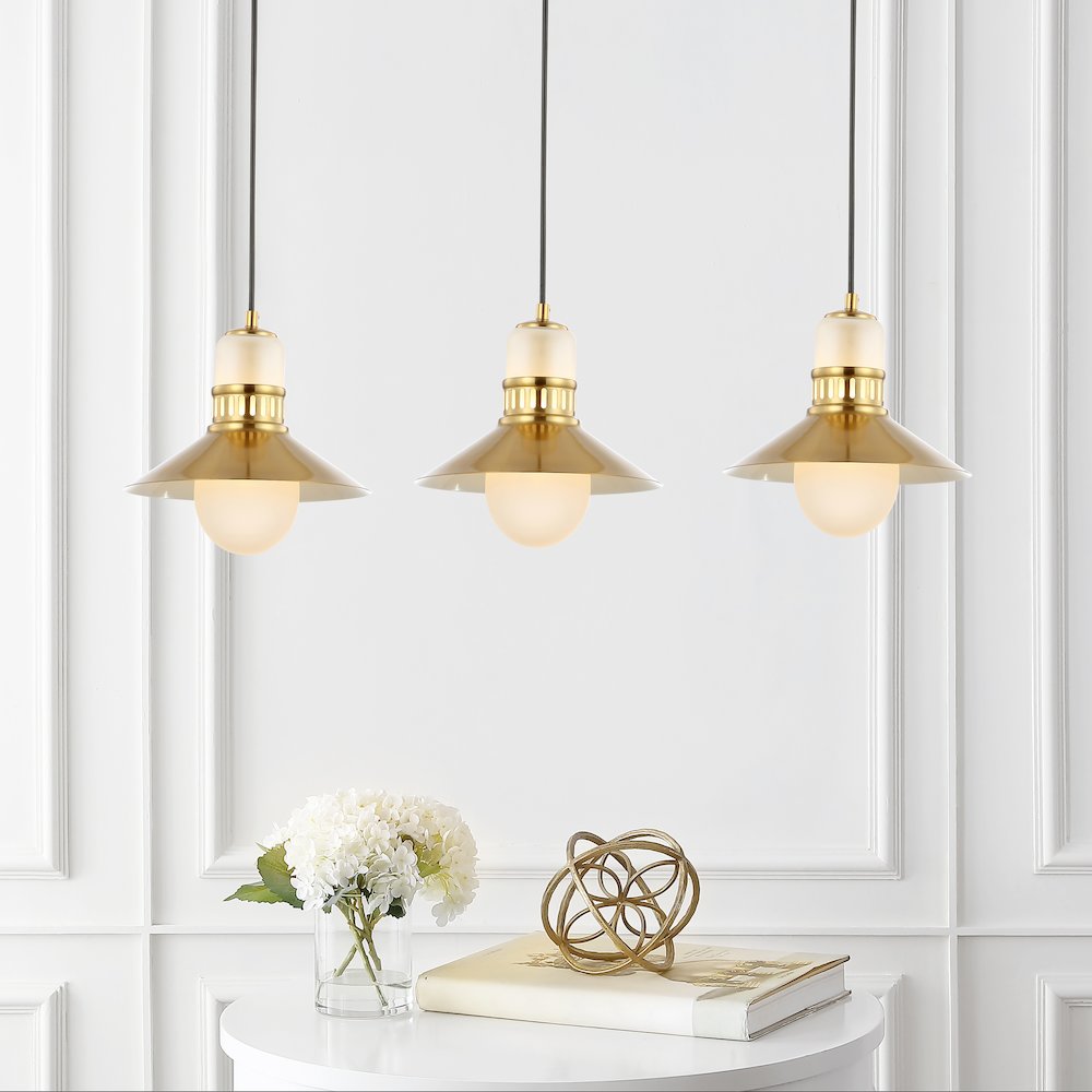 Colin Adjustable Iron/Glass Retro Hurricane Led Pendant