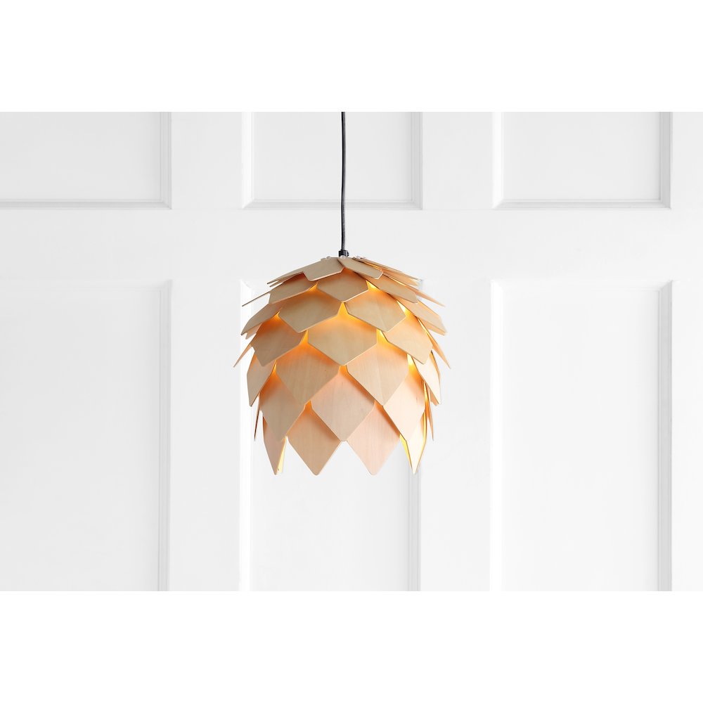 Simon Pinecone Wood Led Pendant