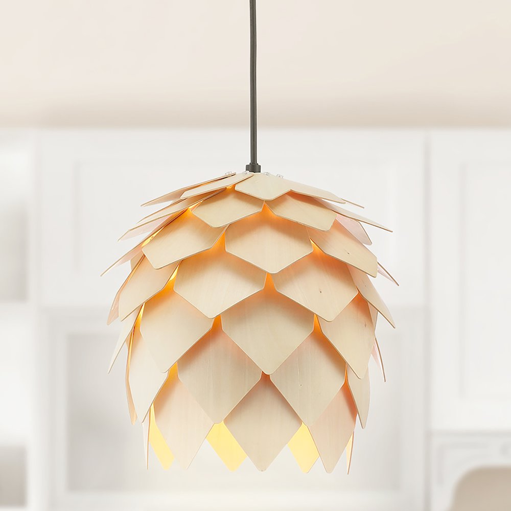 Simon Pinecone Wood Led Pendant