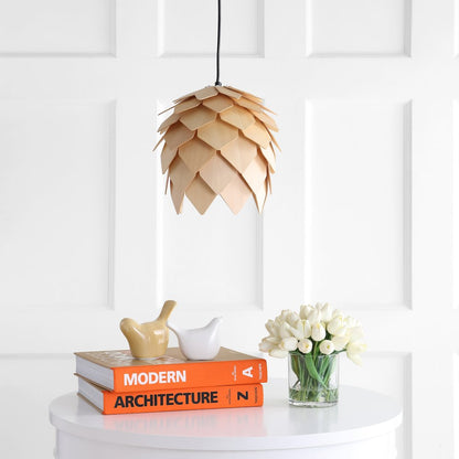 Simon Pinecone Wood Led Pendant