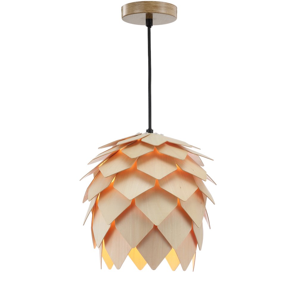Simon Pinecone Wood Led Pendant