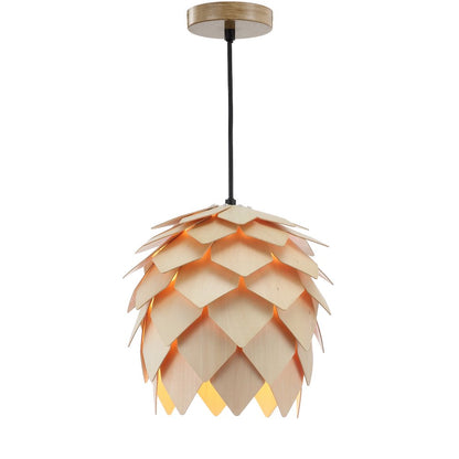 Simon Pinecone Wood Led Pendant