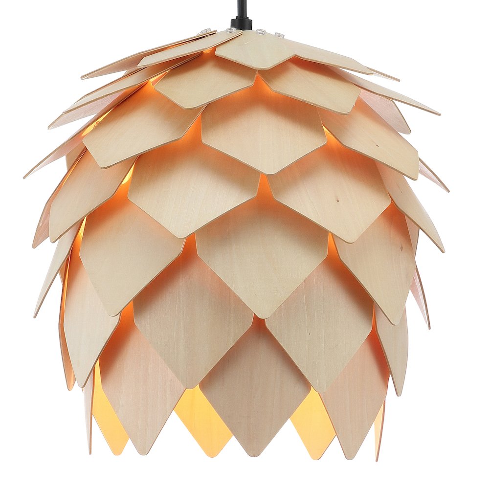 Simon Pinecone Wood Led Pendant