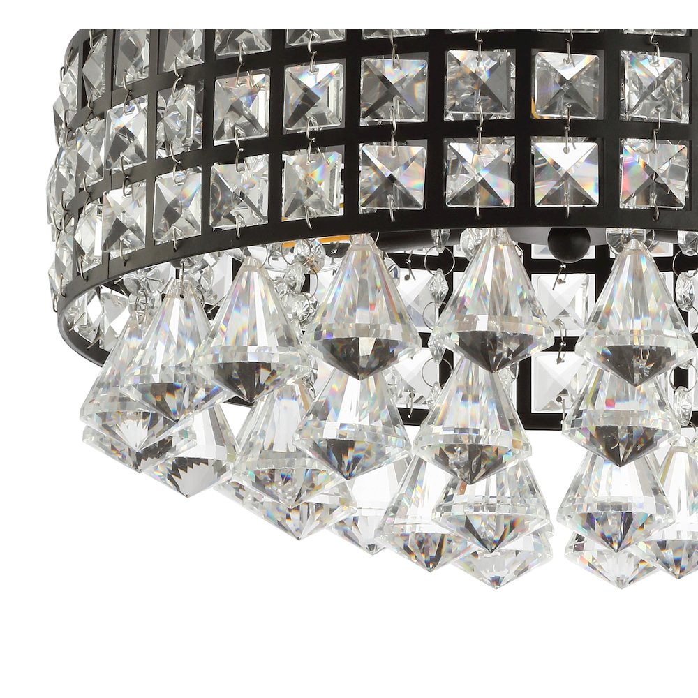 Meredith Crystal Dropsmetal Led Flush Mount
