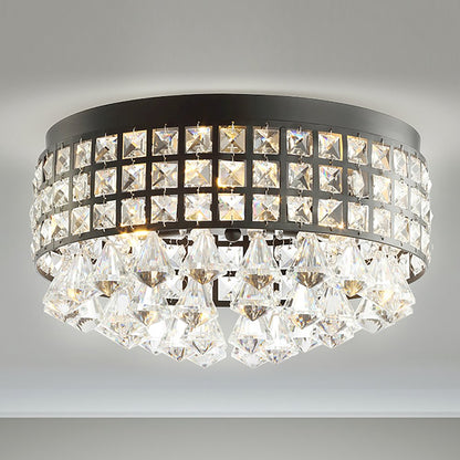 Meredith Crystal Dropsmetal Led Flush Mount