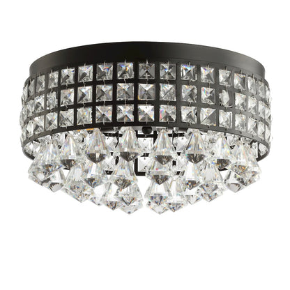 Meredith Crystal Dropsmetal Led Flush Mount