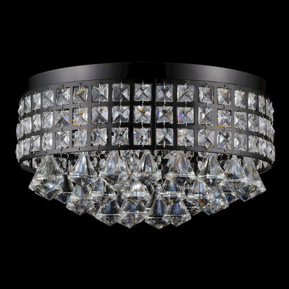Meredith Crystal Dropsmetal Led Flush Mount