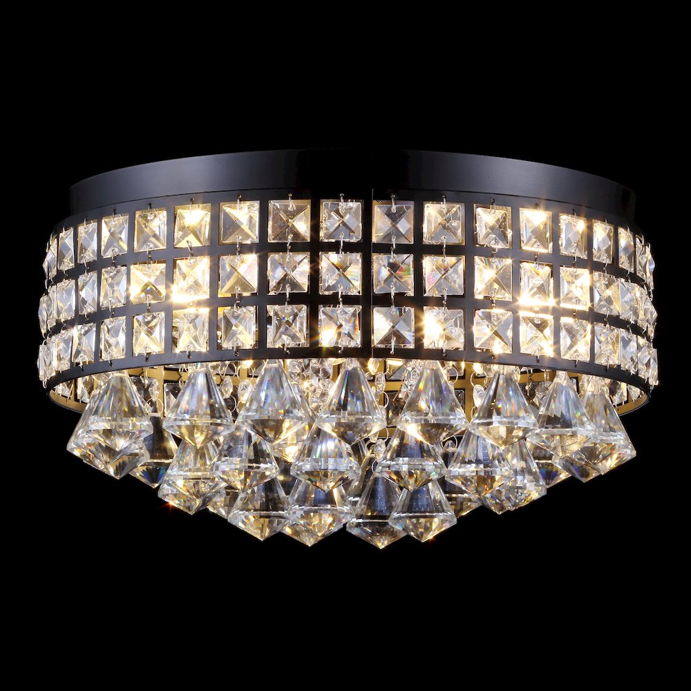 Meredith Crystal Dropsmetal Led Flush Mount