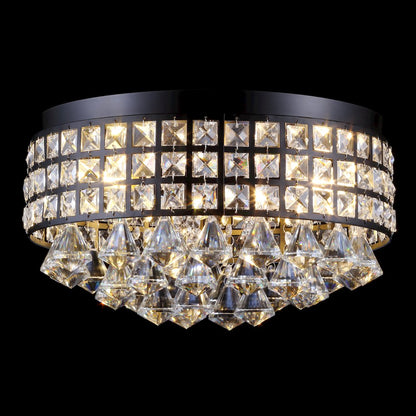 Meredith Crystal Dropsmetal Led Flush Mount