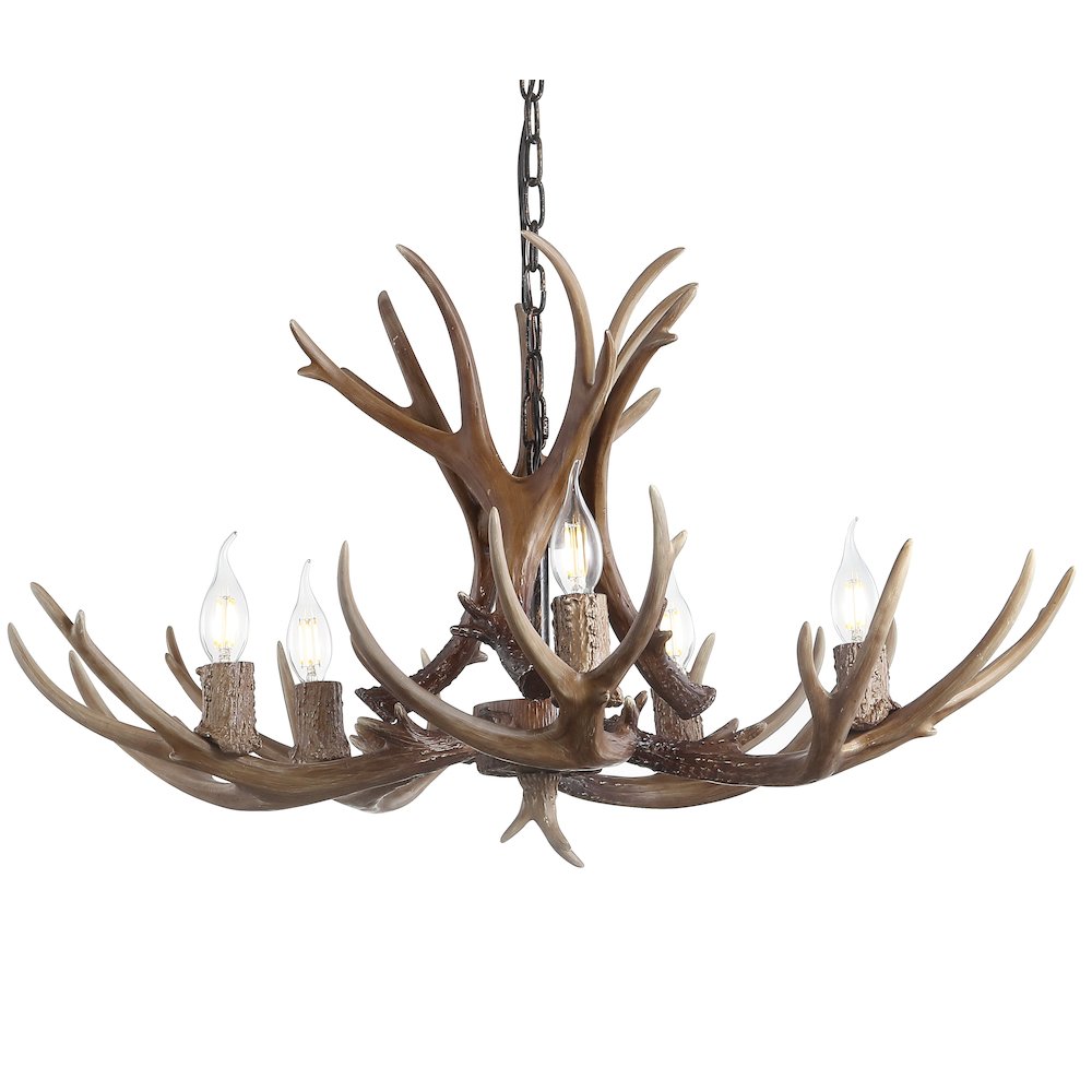 Eldora Adjustable Resin Antler Led Chandelier