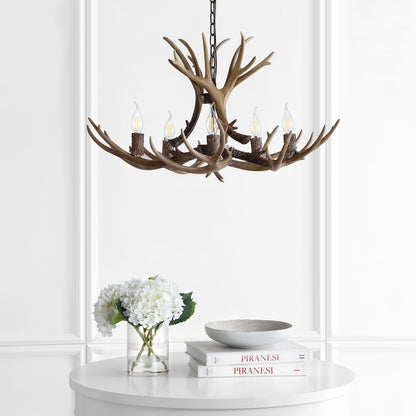 Eldora Adjustable Resin Antler Led Chandelier