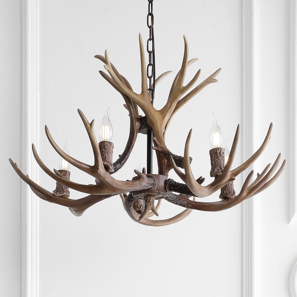 Eldora Adjustable Resin Antler Led Chandelier