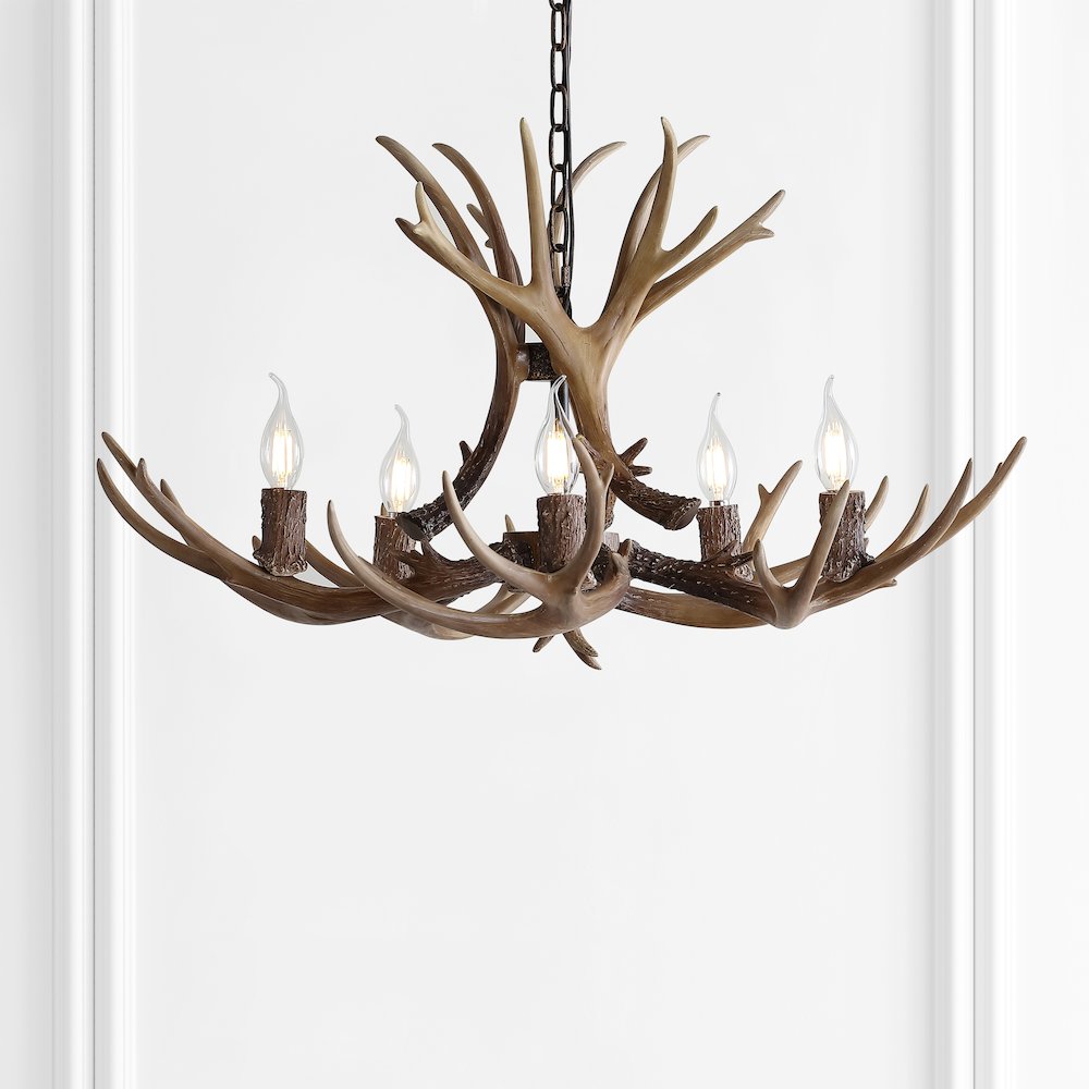 Eldora Adjustable Resin Antler Led Chandelier