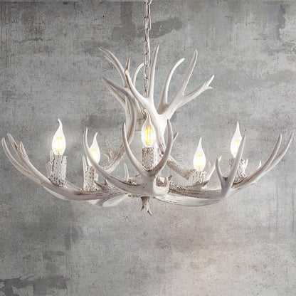 Eldora Adjustable Resin Antler Led Chandelier