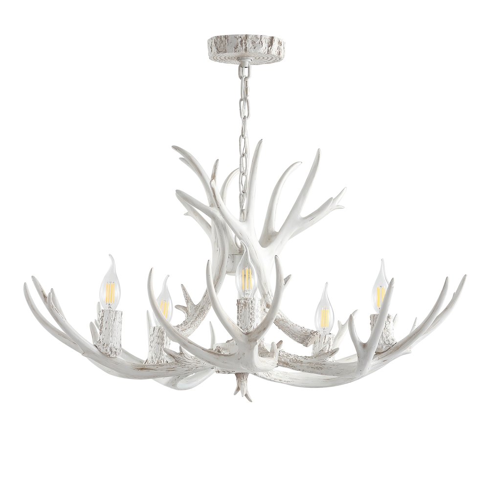 Eldora Adjustable Resin Antler Led Chandelier