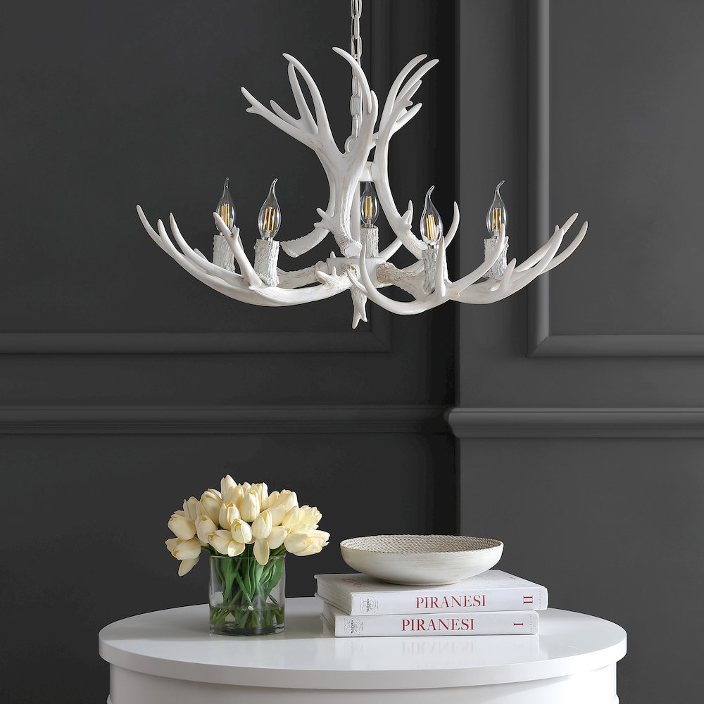 Eldora Adjustable Resin Antler Led Chandelier