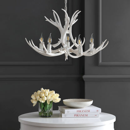 Eldora Adjustable Resin Antler Led Chandelier