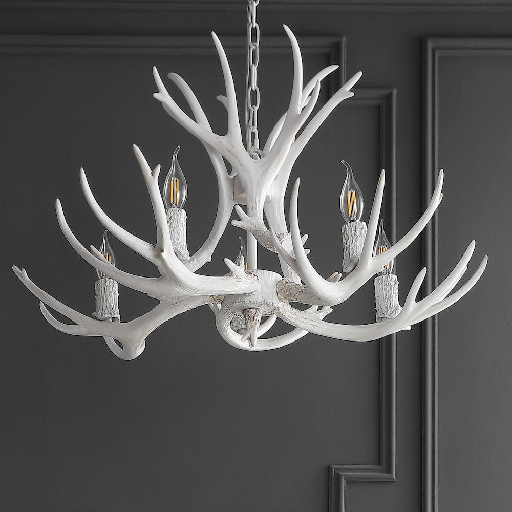 Eldora Adjustable Resin Antler Led Chandelier