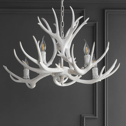 Eldora Adjustable Resin Antler Led Chandelier