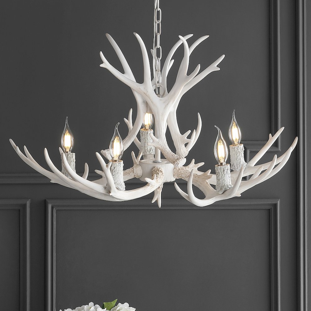 Eldora Adjustable Resin Antler Led Chandelier