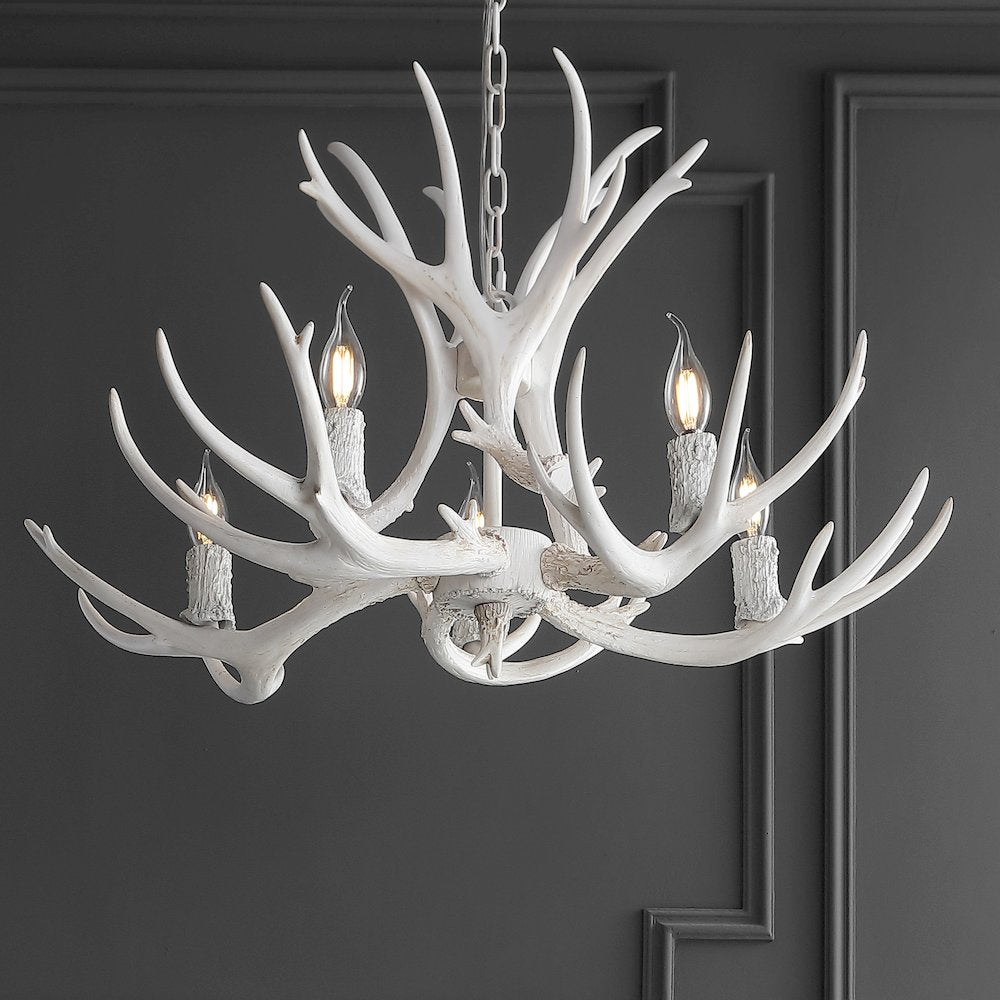 Eldora Adjustable Resin Antler Led Chandelier