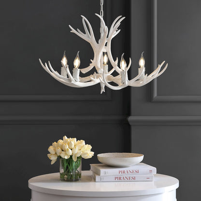 Eldora Adjustable Resin Antler Led Chandelier