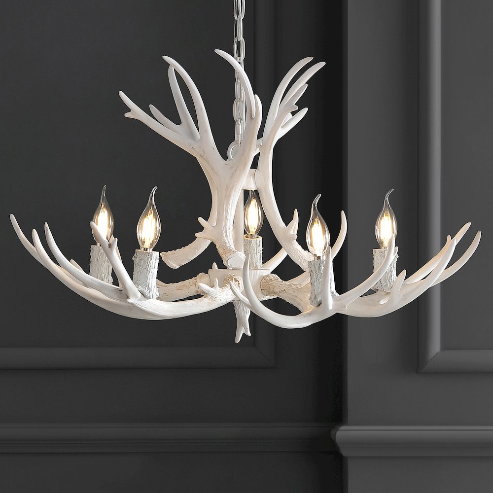 Eldora Adjustable Resin Antler Led Chandelier