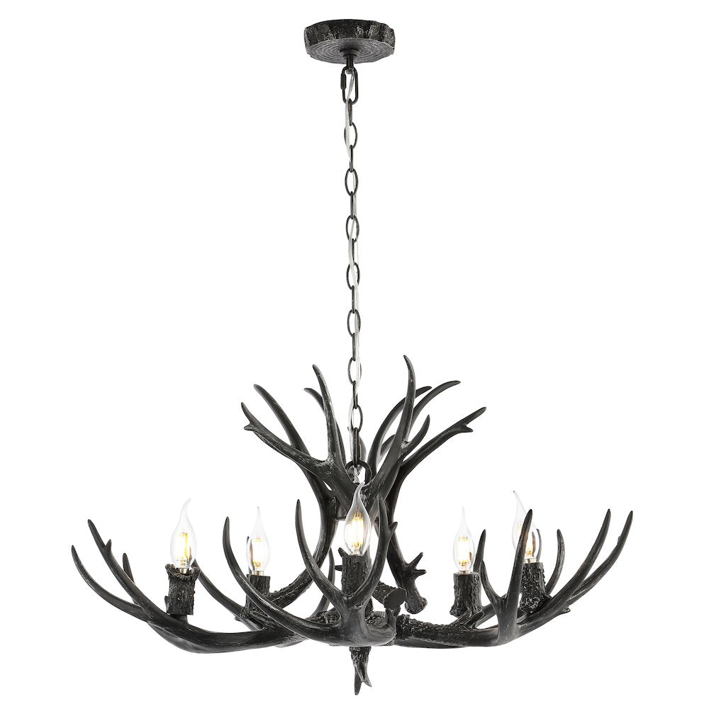 Eldora Adjustable Resin Antler Led Chandelier