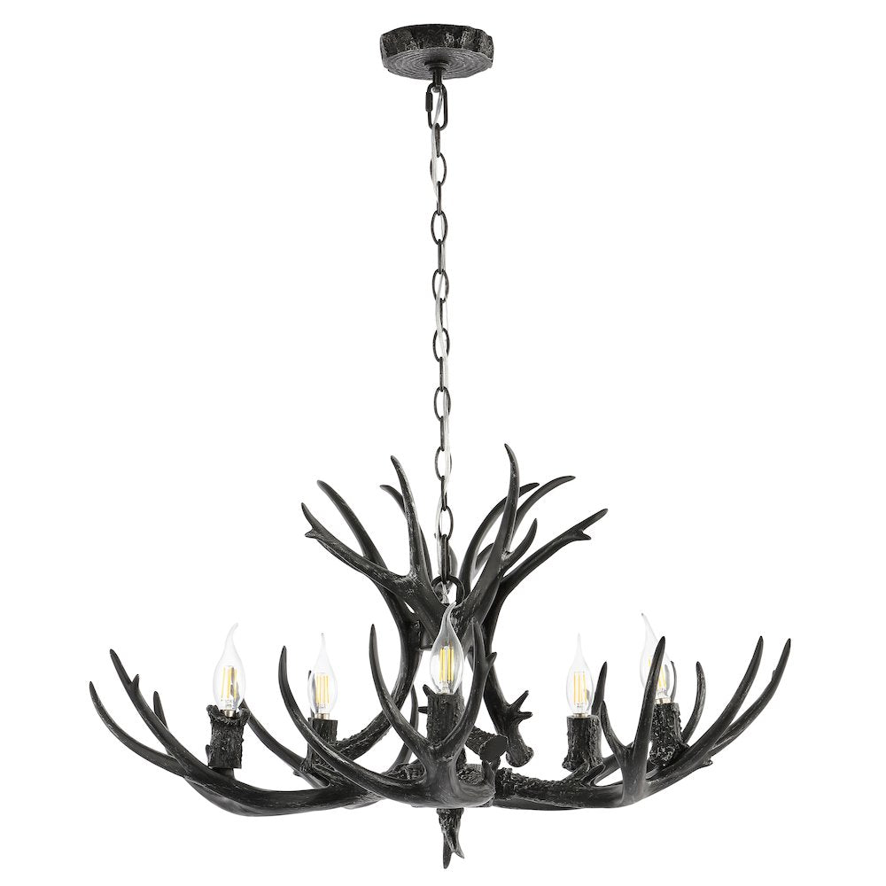 Eldora Adjustable Resin Antler Led Chandelier