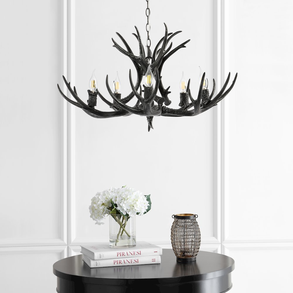 Eldora Adjustable Resin Antler Led Chandelier
