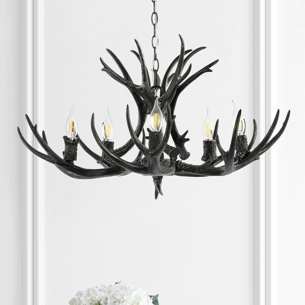 Eldora Adjustable Resin Antler Led Chandelier