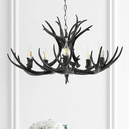 Eldora Adjustable Resin Antler Led Chandelier