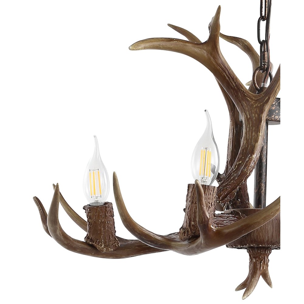 Eldora Adjustable Resin Antler Led Chandelier