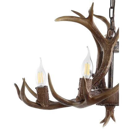 Eldora Adjustable Resin Antler Led Chandelier