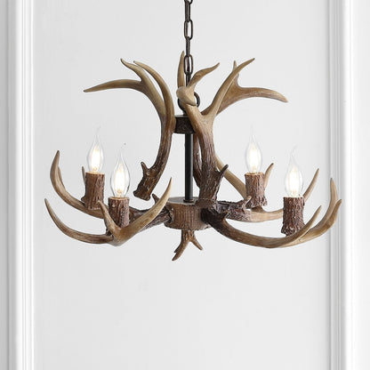 Eldora Adjustable Resin Antler Led Chandelier