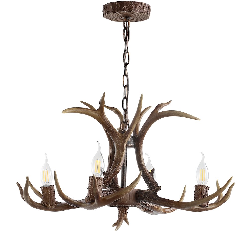 Eldora Adjustable Resin Antler Led Chandelier