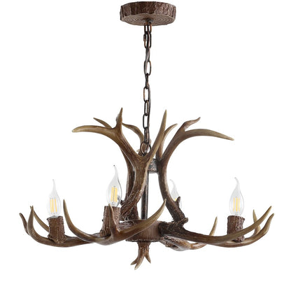 Eldora Adjustable Resin Antler Led Chandelier
