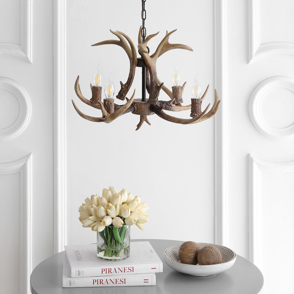 Eldora Adjustable Resin Antler Led Chandelier