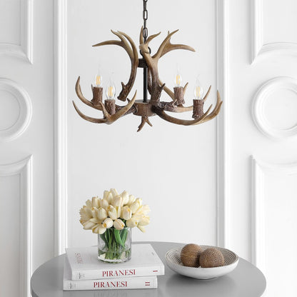 Eldora Adjustable Resin Antler Led Chandelier