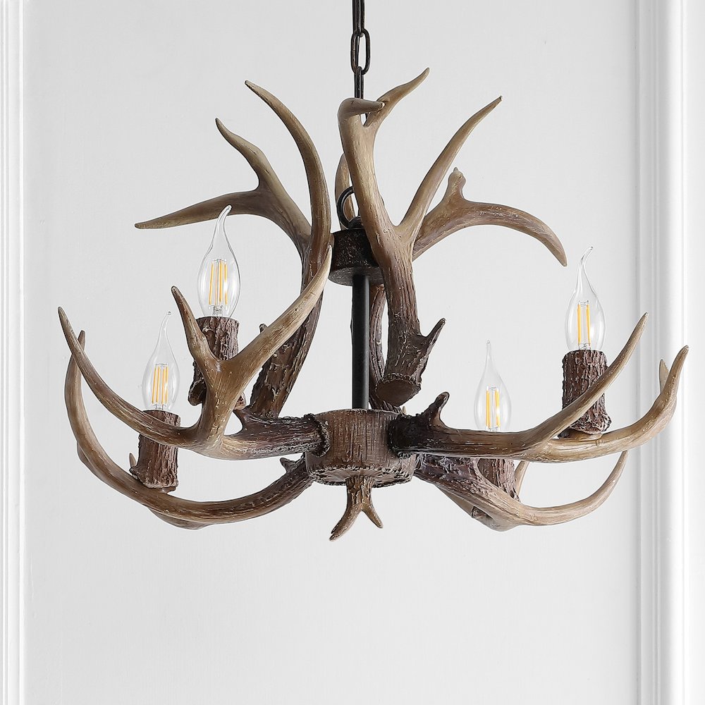 Eldora Adjustable Resin Antler Led Chandelier
