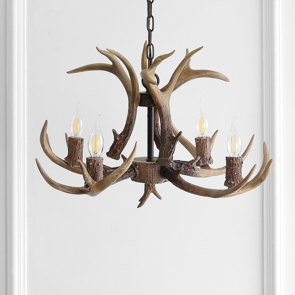 Eldora Adjustable Resin Antler Led Chandelier