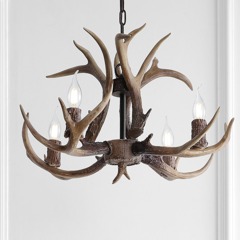 Eldora Adjustable Resin Antler Led Chandelier