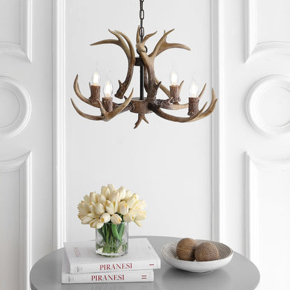 Eldora Adjustable Resin Antler Led Chandelier