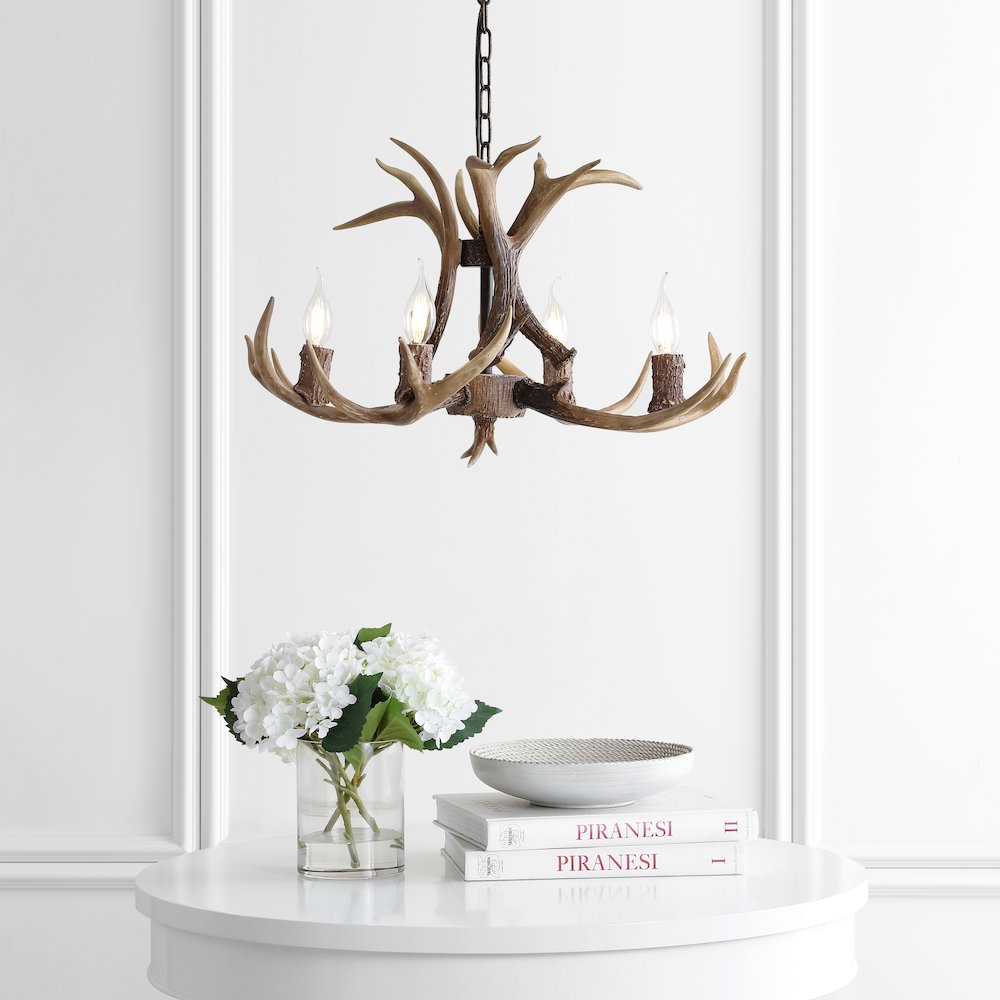 Eldora Adjustable Resin Antler Led Chandelier