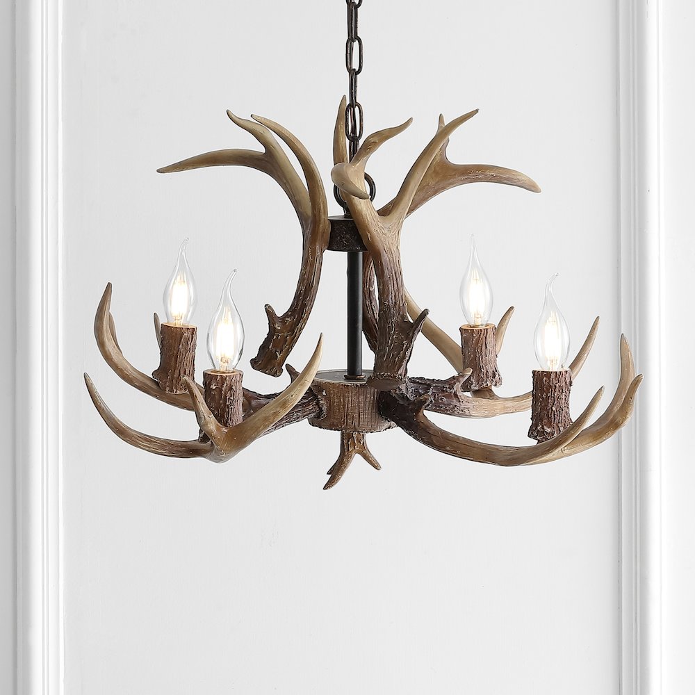 Eldora Adjustable Resin Antler Led Chandelier