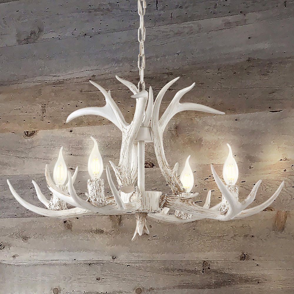 Eldora Adjustable Resin Antler Led Chandelier