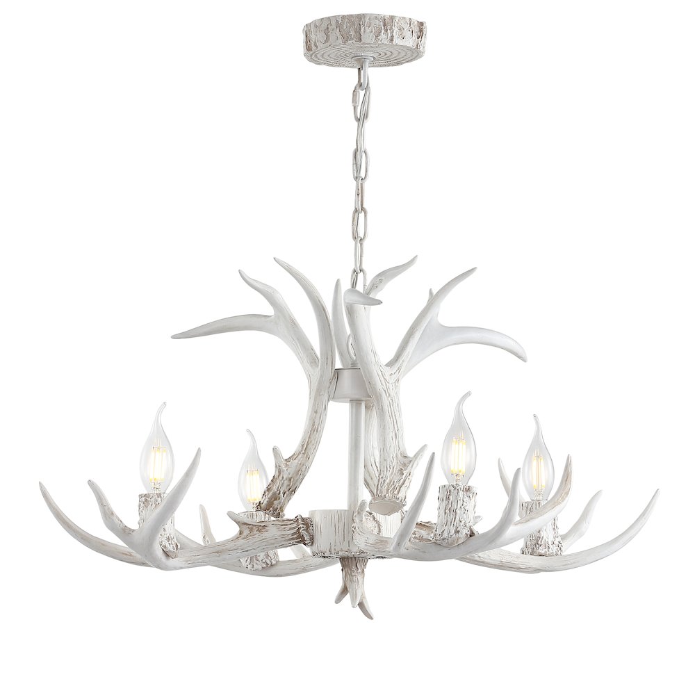 Eldora Adjustable Resin Antler Led Chandelier